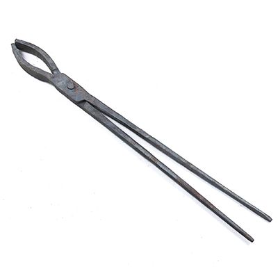 Blacksmith Tongs 370mm Blacksmith's Tong Bladesmith Tool Tong Oval Tongs Blacksmith Tongs Anvil Vise Forge Tongs for Blacksmith Bladesmith Anvil Forge