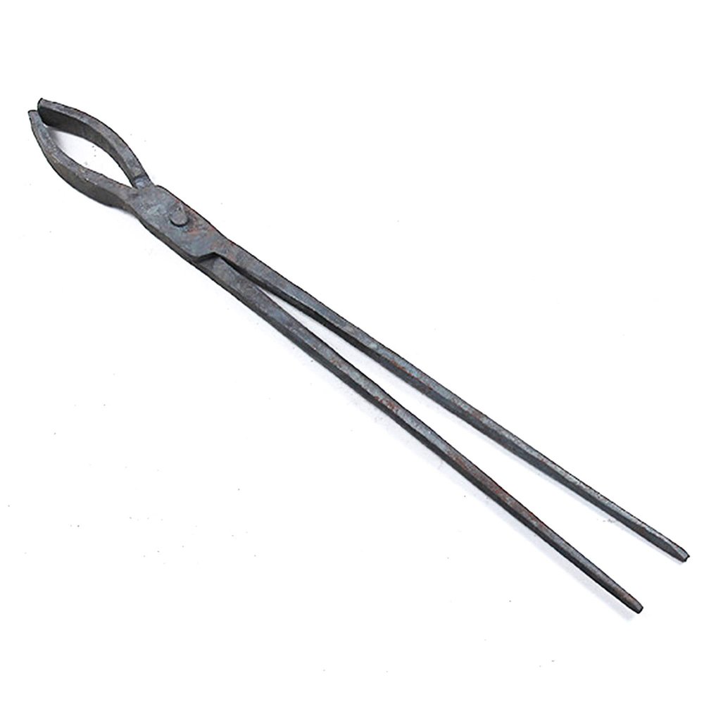 Blacksmith Tongs 370mm Blacksmith's Tong Bladesmith Tool Tong Oval Tongs Blacksmith Tongs Anvil Vise Forge Tongs for Blacksmith Bladesmith Anvil Forge