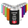 50 PCS Custom Beer Can Cooler Sleeves Bulk Personalized Insulated Beverage Bottle Holder with Logo Image Text for Wedding Birthday Party view 1