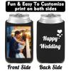 50 PCS Custom Beer Can Cooler Sleeves Bulk Personalized Insulated Beverage Bottle Holder with Logo Image Text for Wedding Birthday Party view 4