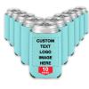 10 PCS Custom Beer Can Cooler Sleeves Bulk Personalized Insulated Beverage Bottle Holder with Logo Image Text for Wedding Birthday Party view 1