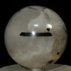 64mm Black Tourmaline in Quartz Sphere Natural Tourmalated Quartz Crystal Ball Sparkling Mineral Polished Stone - India + Stand view 1