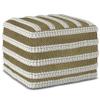 SIMPLIHOME Liam Boho Square Woven Outdoor/ Indoor Pouf in Natural and White Recycled PET Polyester for the Living Room, Bedroom and Kids Room view 1