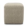 SIMPLIHOME Zelma Square Pouf  18 inch Wide Upholstered PET Polyester Ottoman in Cream and Natural, Boho Indoor/Outdoor Footstool or Extra Seating for Living Room, Bedroom, or Patio, Assembled view 4