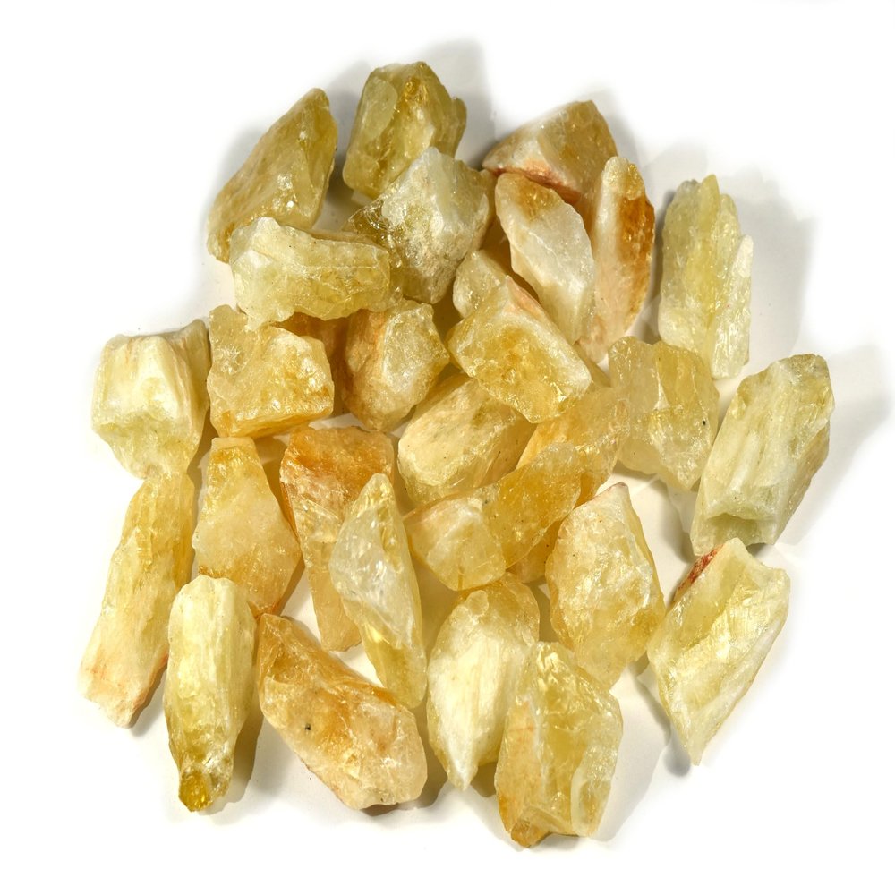 30PCS Golden Orange Yellow Citrine Rough Stones Sparkling Gemstone Quartz Crystal Mineral Raw Specimen - Brazil