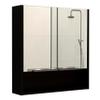 Tuhome Jaspe Mirror Cabinet with Three Internal Shelves, One Open Shelf, Double Door Cabinet, Elegant White Finish for Bathroom Storage view 1