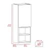 Mila Bathroom Cabinet with Single-Door Compartment, Two Interior Shelves, Dual External Open Shelves and Space-Saving Wall Design for Organized Storage, Daily Essentials Access and Modern Bathroom view 3