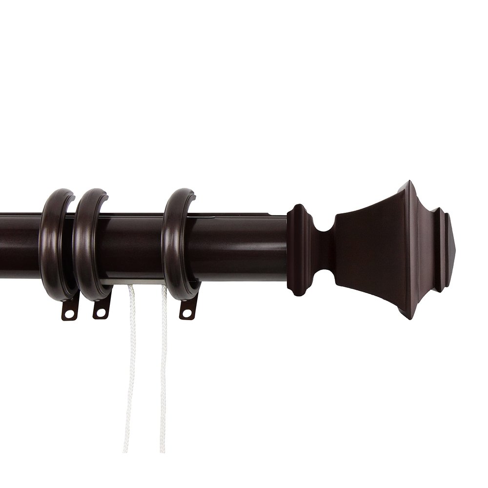 Bach Decorative Traverse Rod w/Rings 30-48 inch - Cocoa