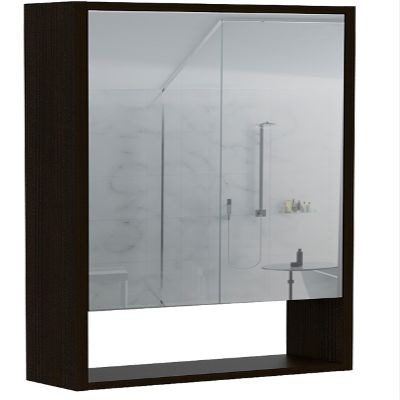 Tuhome Mariana Medicine Cabinet with Mirror, One External Shelf, Two Interior Shelves, Modern Design for Bathroom Storage and Organization