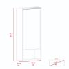 Tuhome Mariana Medicine Cabinet with Mirror, One External Shelf, Two Interior Shelves, Modern Design for Bathroom Storage and Organization view 3