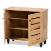 Baxton Studio Gisela Oak Brown Finished Wood 2-Door Shoe Storage Cabinet view 4