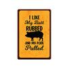 Backyard Patio BBQ Firepit 12 x 8 inch Meat temperature Magnet Sign (pork pulled) view 1