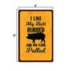 Backyard Patio BBQ Firepit 12 x 8 inch Meat temperature Magnet Sign (pork pulled) view 3