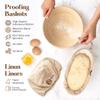 ABIOTO Sourdough Bread Baking Supplies and Bread Proofing Baskets - 9" Round & 10" Oval Indonesian Rattan Baskets, Liners, Danish Whisk, Bread Lame & Scrapers - 14 Piece Bread Making Kit for Beginners view 3