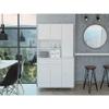Tuhome Della 90 Kitchen Pantry with One Drawer, Multiple Cabinets, Two Open Shelves, Modern Design for Kitchen Organization view 2