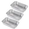 3pcs Disposable Aluminum Bbq Drip Pan with Cover Barbecue Food Container for Takeaway for Parties and Picnics Style view 1