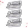 3pcs Disposable Aluminum Bbq Drip Pan with Cover Barbecue Food Container for Takeaway for Parties and Picnics Style view 2
