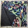 100% Cotton Ethnic Kantha Bird Bohemian Throw Bedspread Decor Peacock Printed Handmade Coverlet Blanket Quilt (Black, Twin 60"x90" with Sham Covers) view 4