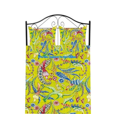 100% Cotton Ethnic Kantha Bird Bohemian Throw Bedspread Decor Peacock Printed Handmade Coverlet Blanket Quilt (Green, Twin 60"x90" with Sham Covers)