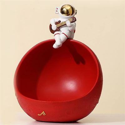 NABEIM Key Bowl for entryway Table,Astronaut Figurine Key Storage Bowls,Decorative Key Bowl,Holder Key Sundries Container Statue Figurine Spaceman Key BowlsSuitable for All Kinds