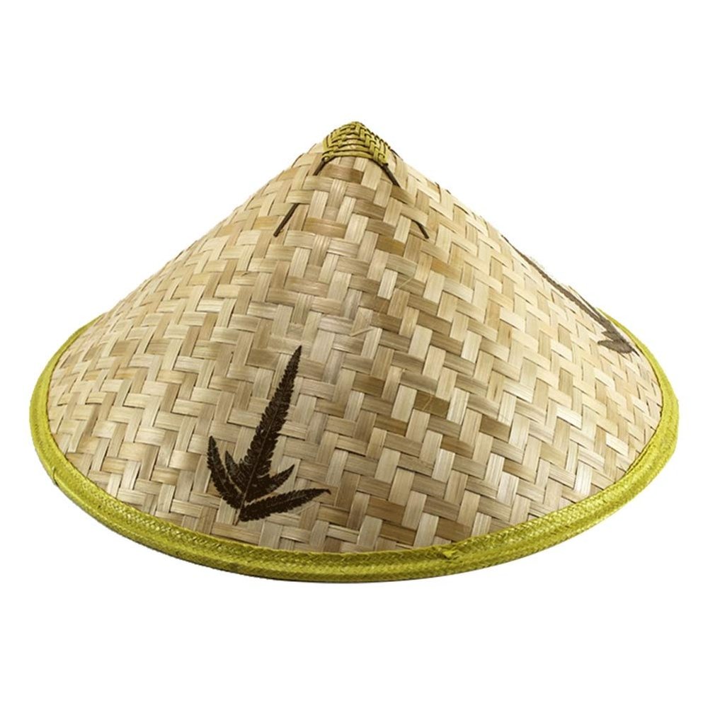 ARTIBETTER Hat Chinese Cone Hat Asian Fishing Sun Children Farmer Weave Vietnamese Multi Use Decorative Lamp Shade Cover Decor 42x18cm