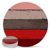 Coasters for Drinks Set of 6, Retro Rustic Barn Wood Red and Brown Ceramic Cup Mat, Absorbent Round Ceramic Stone Coasters with Cork Base for Coffee Wooden Table Home Decor view 1