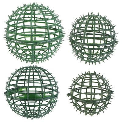 DOITOOL Flower Arrangement Ball Stand Decorative Grass Ball Rack Wedding Adornment Flower Holder Shelf 10 Inch Artificial Topiary Frame for Home Bedroom Balcony Decor