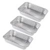 Cabilock 3pcs Aluminum Foil Bbq Drip Pan with Cover Food Container for Outdoor Cooking Party and Takeaway for Roasting and Food Storage view 1