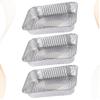 Cabilock 3pcs Aluminum Foil Bbq Drip Pan with Cover Food Container for Outdoor Cooking Party and Takeaway for Roasting and Food Storage view 2