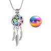 Cremation Jewelry Dream Net Urn Pendant Necklace with Hollow Urn Cremation Jewelry for Ashes Dream Catcher Shape view 1