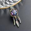 Cremation Jewelry Dream Net Urn Pendant Necklace with Hollow Urn Cremation Jewelry for Ashes Dream Catcher Shape view 3