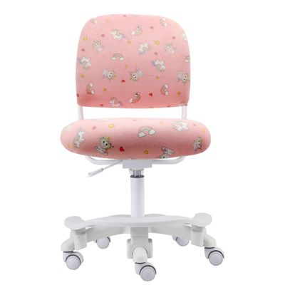 Ergonomic Kids Desk Chair, Girl's Child's Children Student Study Office Computer Chair, Adjustable Height and Seat Depth, Detachable Footrest, Lumbar Support (Peach Pink Unicorn, W/Chair Slipcovers)