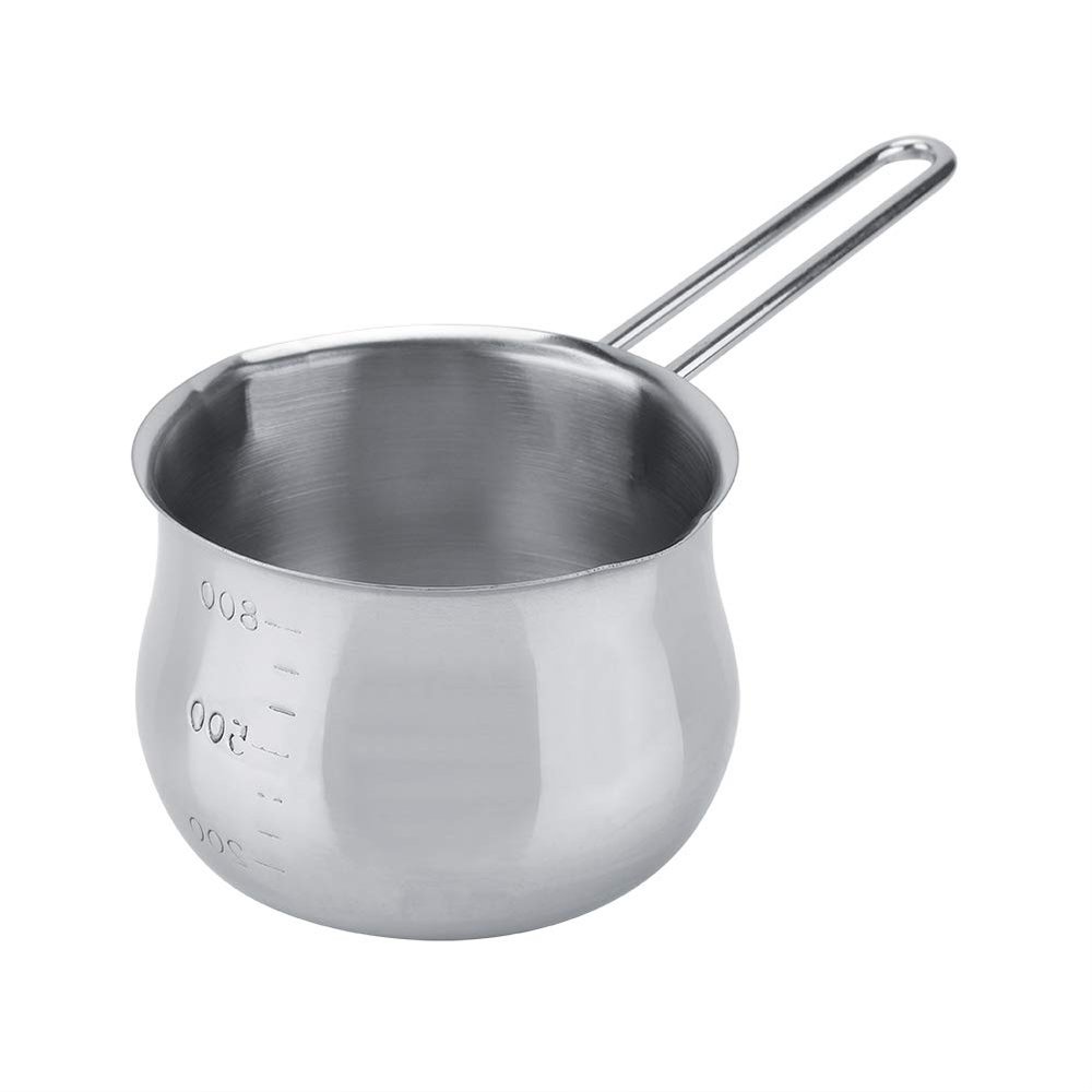 2Pcs Stainless Steel Butter Warmer, 800ml Milk Boiling|Melting Pot, Butter Warmer Pan Saucepan with Dual Pour Spouts