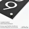 Art Deco Modern House Numbers - Rectangle Black with White Acrylic - Contemporary Home Address - Sign Plaque - Door Number - Hotel Numbers (15.7" x 7", Glossy Red) view 4