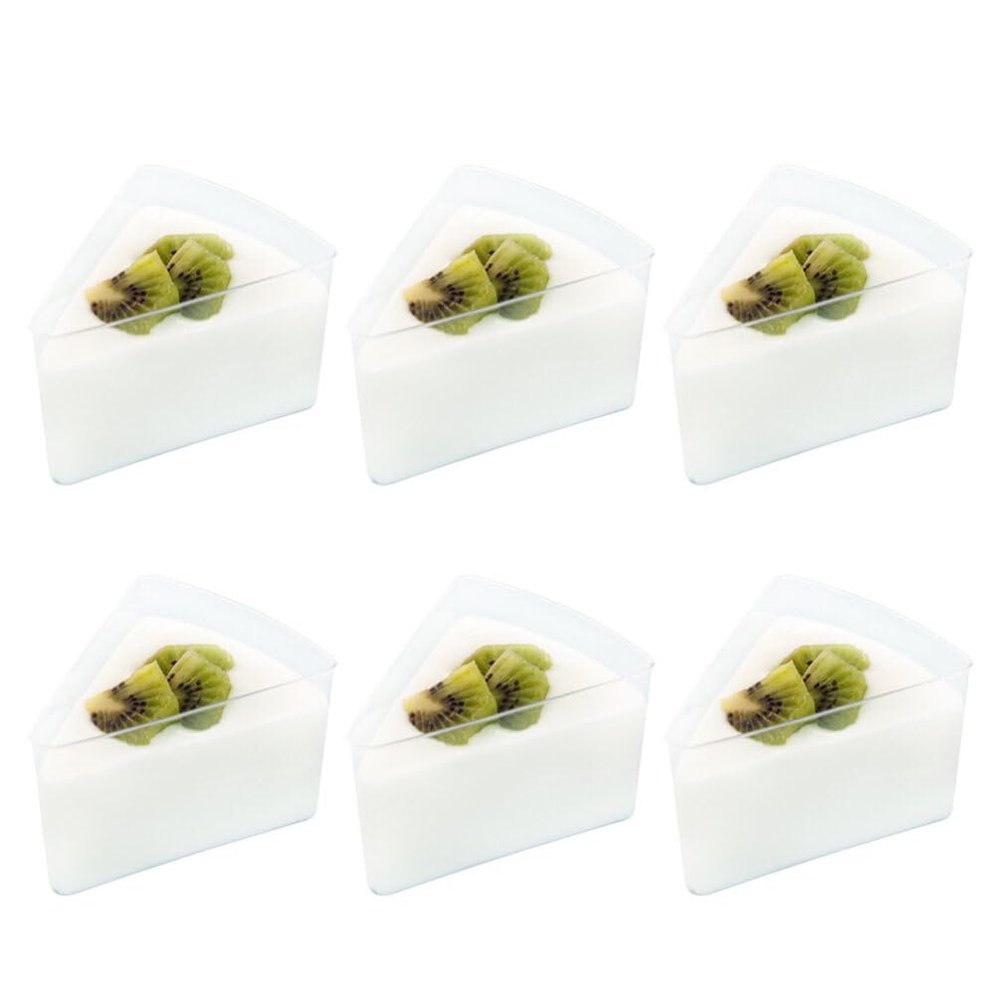 Cabilock 30pcs Triangle Yogurt Clear Mousse Dessert Containers for Jelly Pudding