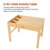 Papablic 2 in 1 Kid Activity Table with Large Storage for Older Kids Compatible with Lego Building Block for Boys Girls view 2