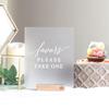 Hanna Roberts Set of 3 Wedding Reception, Ceremony, Party, Table Decoration Signs with Holder | Favors Please Take One | Please Sign Our Guestbook | Cards and Gifts (Frosted, Light Brown) view 2