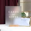 Hanna Roberts Set of 3 Wedding Reception, Ceremony, Party, Table Decoration Signs with Holder | Favors Please Take One | Please Sign Our Guestbook | Cards and Gifts (Frosted, Light Brown) view 3