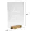 Hanna Roberts Set of 3 Wedding Reception, Ceremony, Party, Table Decoration Signs with Holder | Favors Please Take One | Please Sign Our Guestbook | Cards and Gifts (Frosted, Light Brown) view 4