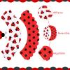 48 Ladybug Pattern Cupcake Wrappers - Reversible Dot Cake Wraps for Kids Birthday Party & Baby Shower view 3