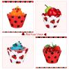 48 Ladybug Pattern Cupcake Wrappers - Reversible Dot Cake Wraps for Kids Birthday Party & Baby Shower view 4