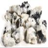 20PCS Rainbow Moonstone w/Black Tourmaline Rough Stones Natural Sparkling Feldspar Gemstone Crystal Mineral Raw Specimens - India view 4