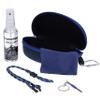 Croakies Eyewear Care Kit with 1(2oz) All Natural VOC Free Lens Cleaner + (1) Hard Case + (1) Microfiber Cloth + (1) Eyewear Retainer + (1) Repair Tool (Blue) view 1