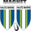 2 x High Marne Coat of Arms Shape Fridge Magnet High Department Brown 2 x Magnetic Patches 4 x 5 cm view 1
