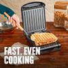 George Foreman Compact 2-Serving Electric Indoor Grill and Panini Press for 12 People, Classic Plates, Black view 4