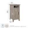 Bush Home Key West Nightstand with Door in Washed Gray view 3