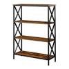 Convenience Concepts Tucson 4-Tier Bookcase, Barnwood/Black view 1