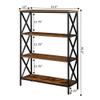 Convenience Concepts Tucson 4-Tier Bookcase, Barnwood/Black view 3