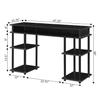 Convenience Concepts Designs2Go No Tools Desk Home Office Desk with Shelves, Corner Shelf Vanity Desk Computer Desk Nail Table for Nail Tech - 47.25" L x 15.75" W x 30" H, Black/Black view 3