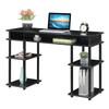 Convenience Concepts Designs2Go No Tools Desk Home Office Desk with Shelves, Corner Shelf Vanity Desk Computer Desk Nail Table for Nail Tech - 47.25" L x 15.75" W x 30" H, Black/Black view 4